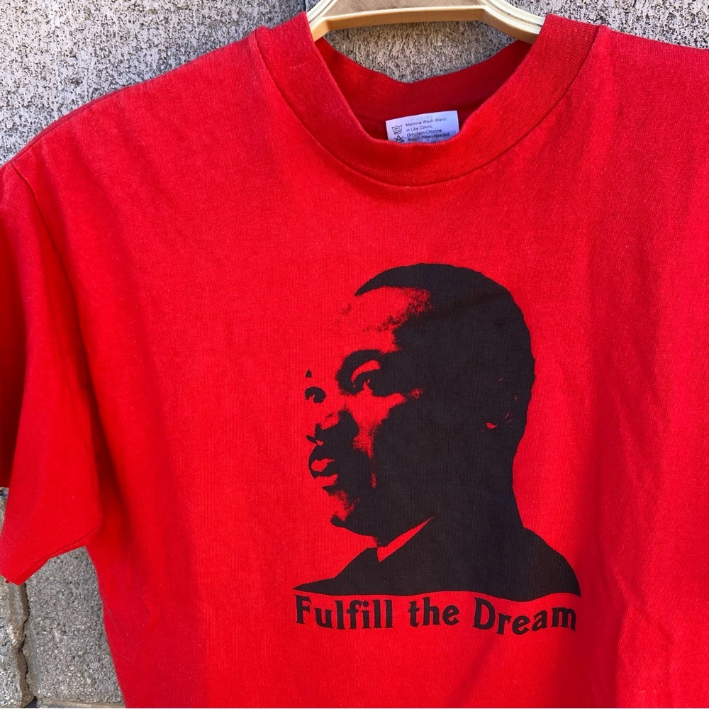 Vintage MLK Martin Luther King Jr Shirt Single Stitch Fulfill The Dream Large